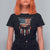 Native American Vintage Feathers USA Flag T Shirt For Women - Wonder Print Shop