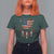 Native American Vintage Feathers USA Flag T Shirt For Women - Wonder Print Shop