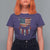 Native American Vintage Feathers USA Flag T Shirt For Women - Wonder Print Shop