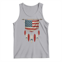 Native American Vintage Feathers USA Flag Tank Top - Wonder Print Shop