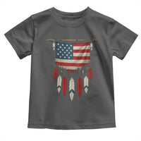 Native American Vintage Feathers USA Flag Toddler T Shirt - Wonder Print Shop