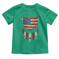 Native American Vintage Feathers USA Flag Toddler T Shirt - Wonder Print Shop