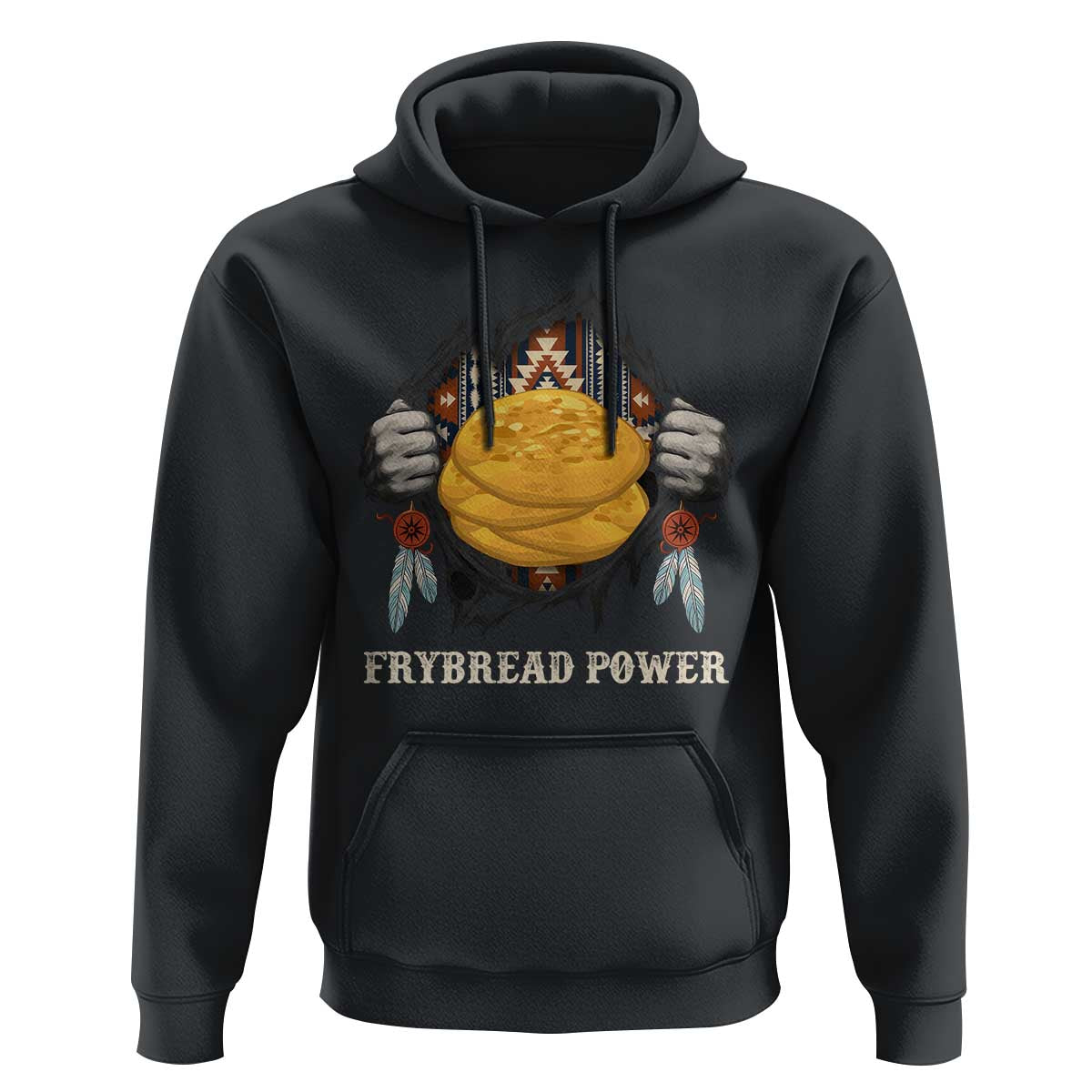 Frybread Power Hoodie Native American Indian Food - Wonder Print Shop