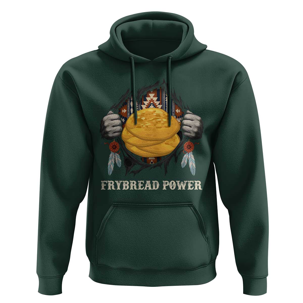 Frybread Power Hoodie Native American Indian Food - Wonder Print Shop