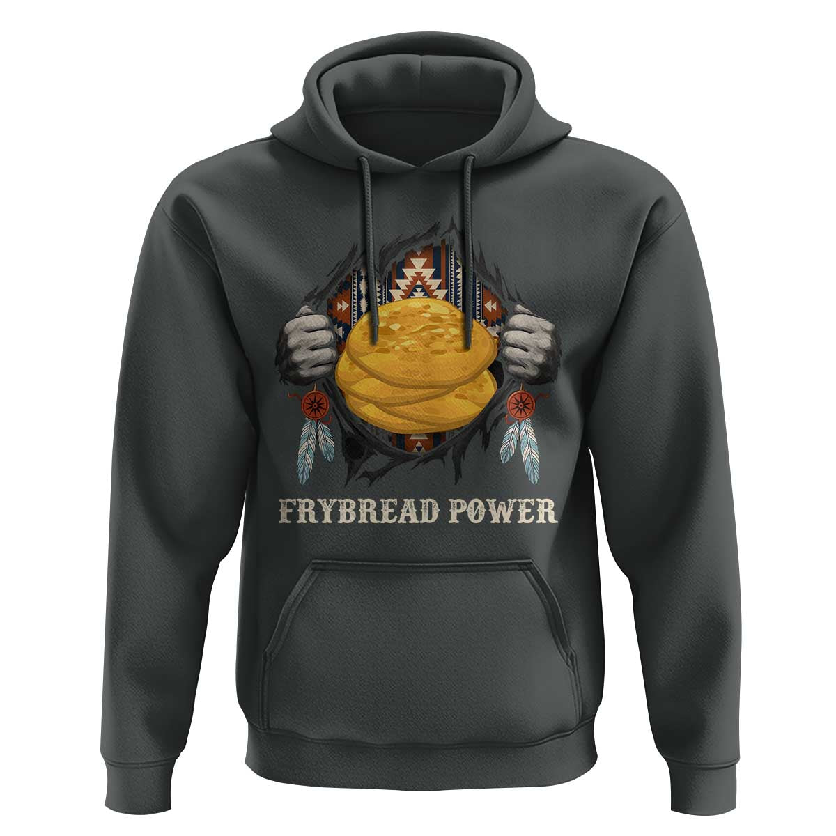 Frybread Power Hoodie Native American Indian Food - Wonder Print Shop