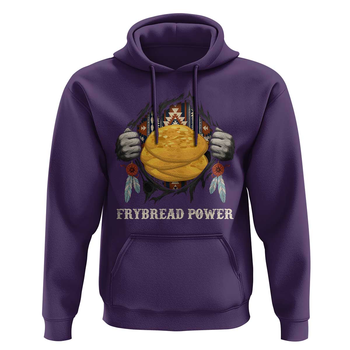 Frybread Power Hoodie Native American Indian Food - Wonder Print Shop