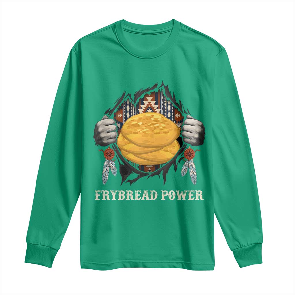 Frybread Power Long Sleeve Shirt Native American Indian Food - Wonder Print Shop