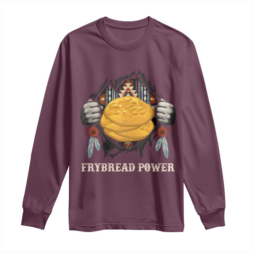 Frybread Power Long Sleeve Shirt Native American Indian Food - Wonder Print Shop