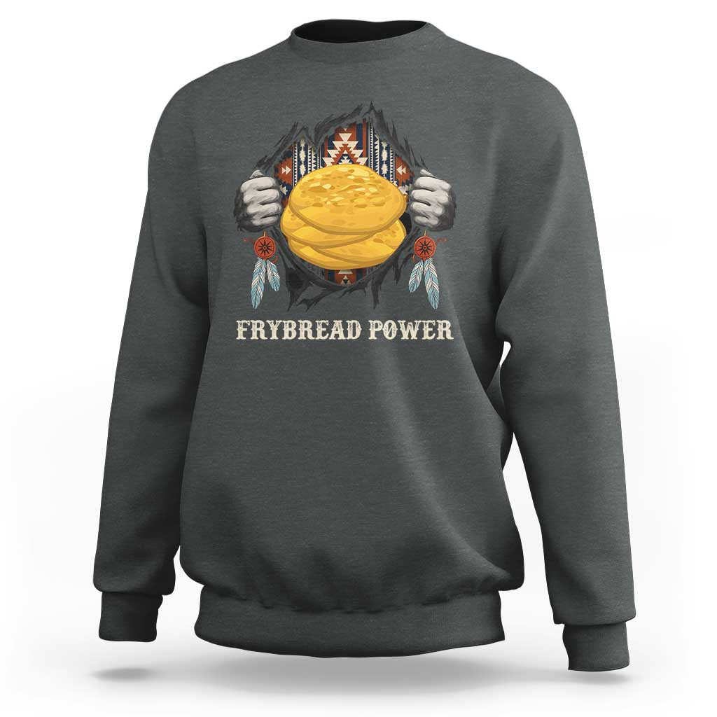 Frybread Power Sweatshirt Native American Indian Food - Wonder Print Shop