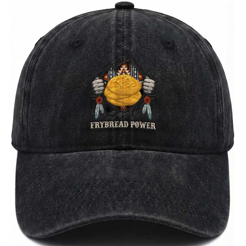 Frybread Power Washed Cotton Baseball Cap Native American Indian Food