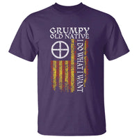 Funny Native American T Shirt Grumpy Old Native I Do What I Want American Flag - Wonder Print Shop