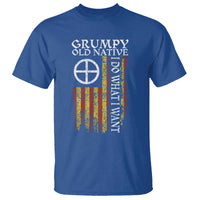 Funny Native American T Shirt Grumpy Old Native I Do What I Want American Flag - Wonder Print Shop