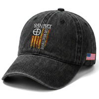 Funny Native American Washed Cotton Baseball Cap Grumpy Old Native I Do What I Want American Flag