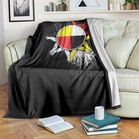 Oglala Lakota Native American Medicine Wheel Feathers Throw Blanket - Wonder Print Shop