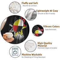 Oglala Lakota Native American Medicine Wheel Feathers Throw Blanket - Wonder Print Shop