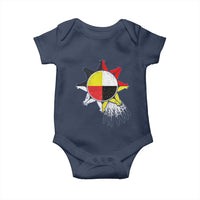Oglala Lakota Native American Medicine Wheel Feathers Baby Onesie - Wonder Print Shop