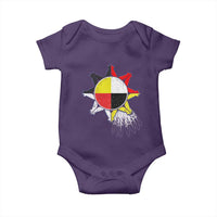 Oglala Lakota Native American Medicine Wheel Feathers Baby Onesie - Wonder Print Shop