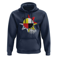 Oglala Lakota Native American Medicine Wheel Feathers Hoodie - Wonder Print Shop