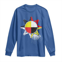 Oglala Lakota Native American Medicine Wheel Feathers Long Sleeve Shirt - Wonder Print Shop