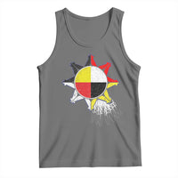 Oglala Lakota Native American Medicine Wheel Feathers Tank Top - Wonder Print Shop