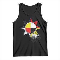 Oglala Lakota Native American Medicine Wheel Feathers Tank Top - Wonder Print Shop