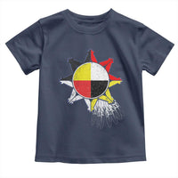Oglala Lakota Native American Medicine Wheel Feathers Toddler T Shirt - Wonder Print Shop