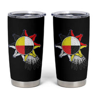 Oglala Lakota Native American Medicine Wheel Feathers Tumbler Cup - Wonder Print Shop
