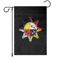 Oglala Lakota Nation Medicine Wheel Native American Garden Flag - Wonder Print Shop