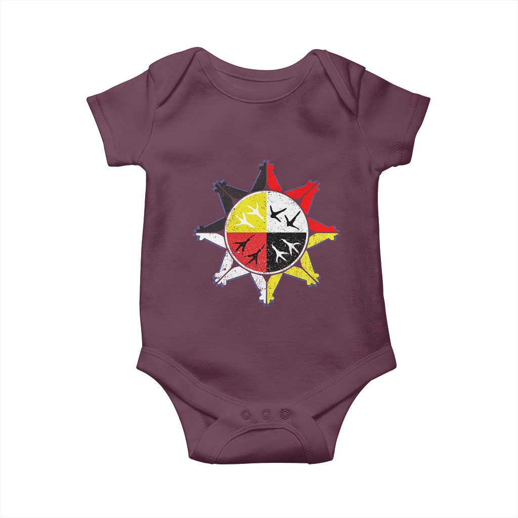 Oglala Lakota Nation Medicine Wheel Native American Baby Onesie - Wonder Print Shop