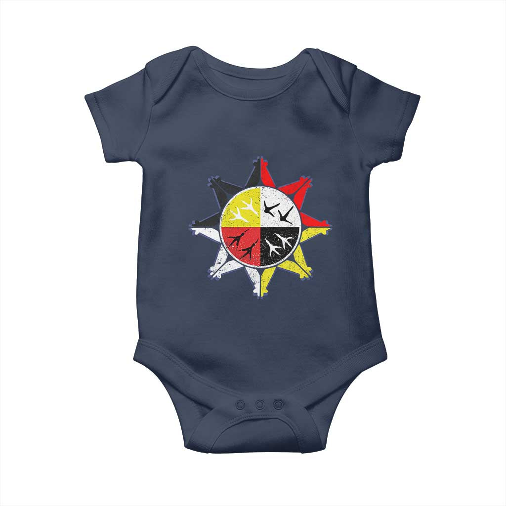 Oglala Lakota Nation Medicine Wheel Native American Baby Onesie - Wonder Print Shop
