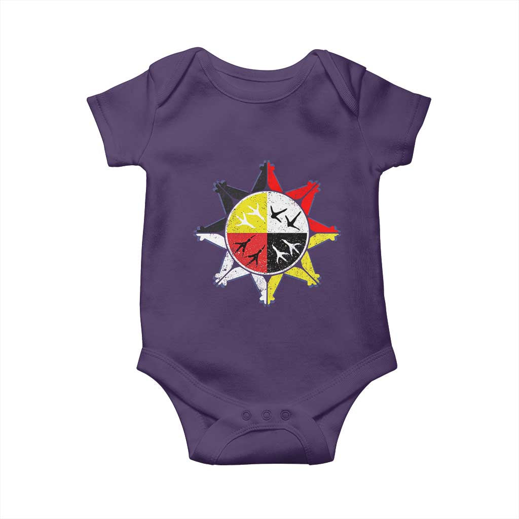 Oglala Lakota Nation Medicine Wheel Native American Baby Onesie - Wonder Print Shop