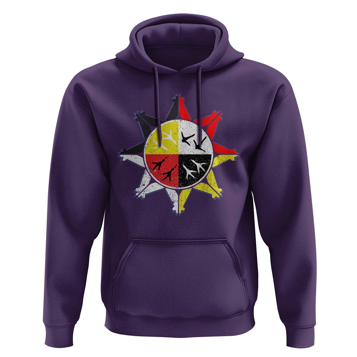 Oglala Lakota Nation Medicine Wheel Native American Hoodie - Wonder Print Shop