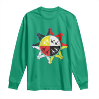Oglala Lakota Nation Medicine Wheel Native American Long Sleeve Shirt - Wonder Print Shop