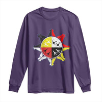 Oglala Lakota Nation Medicine Wheel Native American Long Sleeve Shirt - Wonder Print Shop