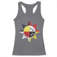 Oglala Lakota Nation Medicine Wheel Native American Racerback Tank Top - Wonder Print Shop