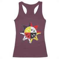 Oglala Lakota Nation Medicine Wheel Native American Racerback Tank Top - Wonder Print Shop