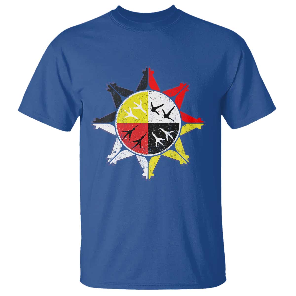 Oglala Lakota Nation Medicine Wheel Native American T Shirt - Wonder Print Shop