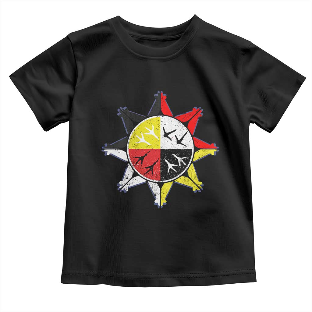Oglala Lakota Nation Medicine Wheel Native American Toddler T Shirt - Wonder Print Shop