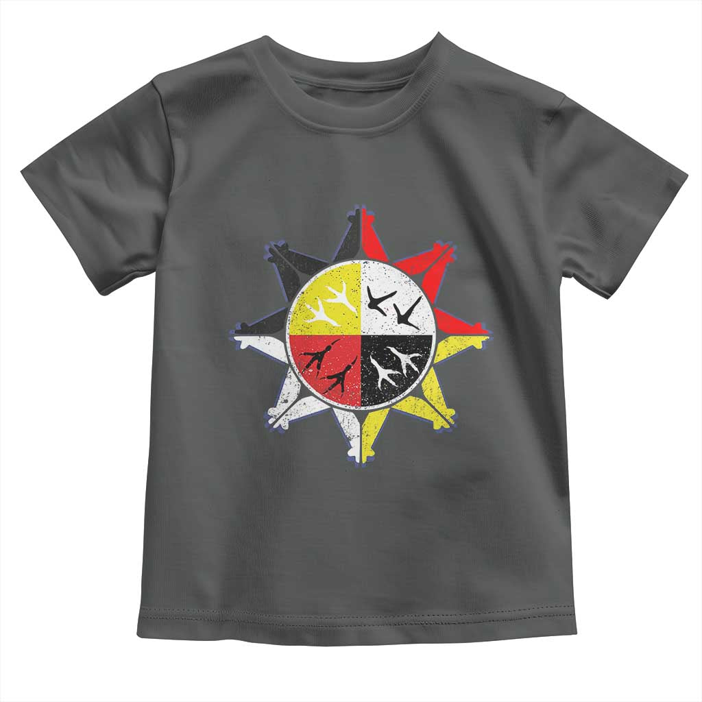 Oglala Lakota Nation Medicine Wheel Native American Toddler T Shirt - Wonder Print Shop