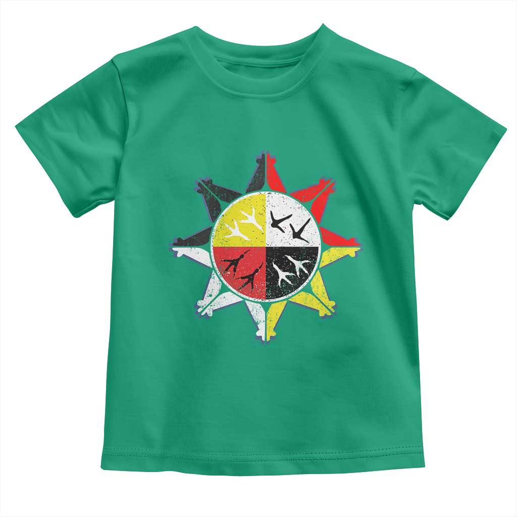 Oglala Lakota Nation Medicine Wheel Native American Toddler T Shirt - Wonder Print Shop