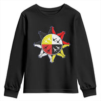 Oglala Lakota Nation Medicine Wheel Native American Youth Sweatshirt - Wonder Print Shop