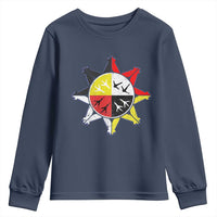 Oglala Lakota Nation Medicine Wheel Native American Youth Sweatshirt - Wonder Print Shop