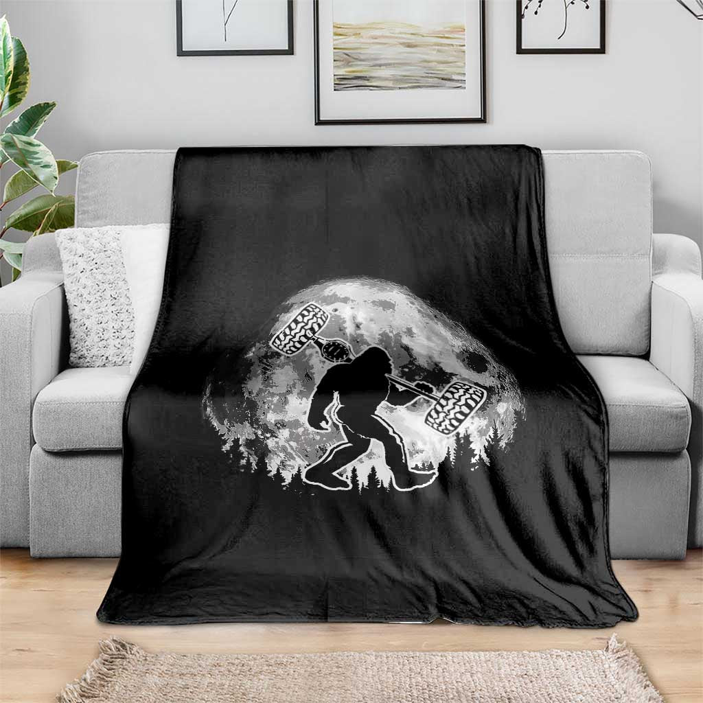 Funny Bigfoot Offroad Car Night Stroll Adventure Throw Blanket - Wonder Print Shop