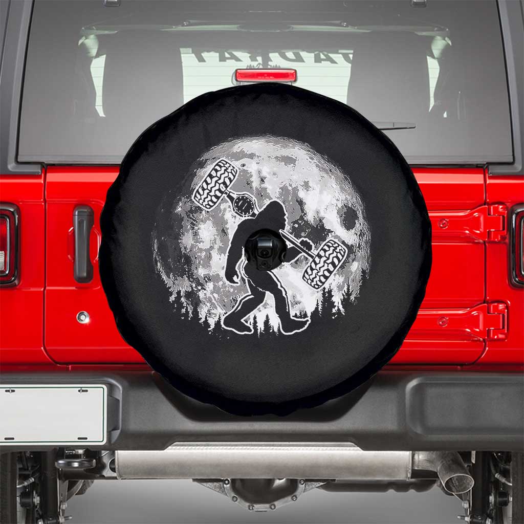 Funny Bigfoot Offroad Car Night Stroll Adventure Spare Tire Cover - Wonder Print Shop