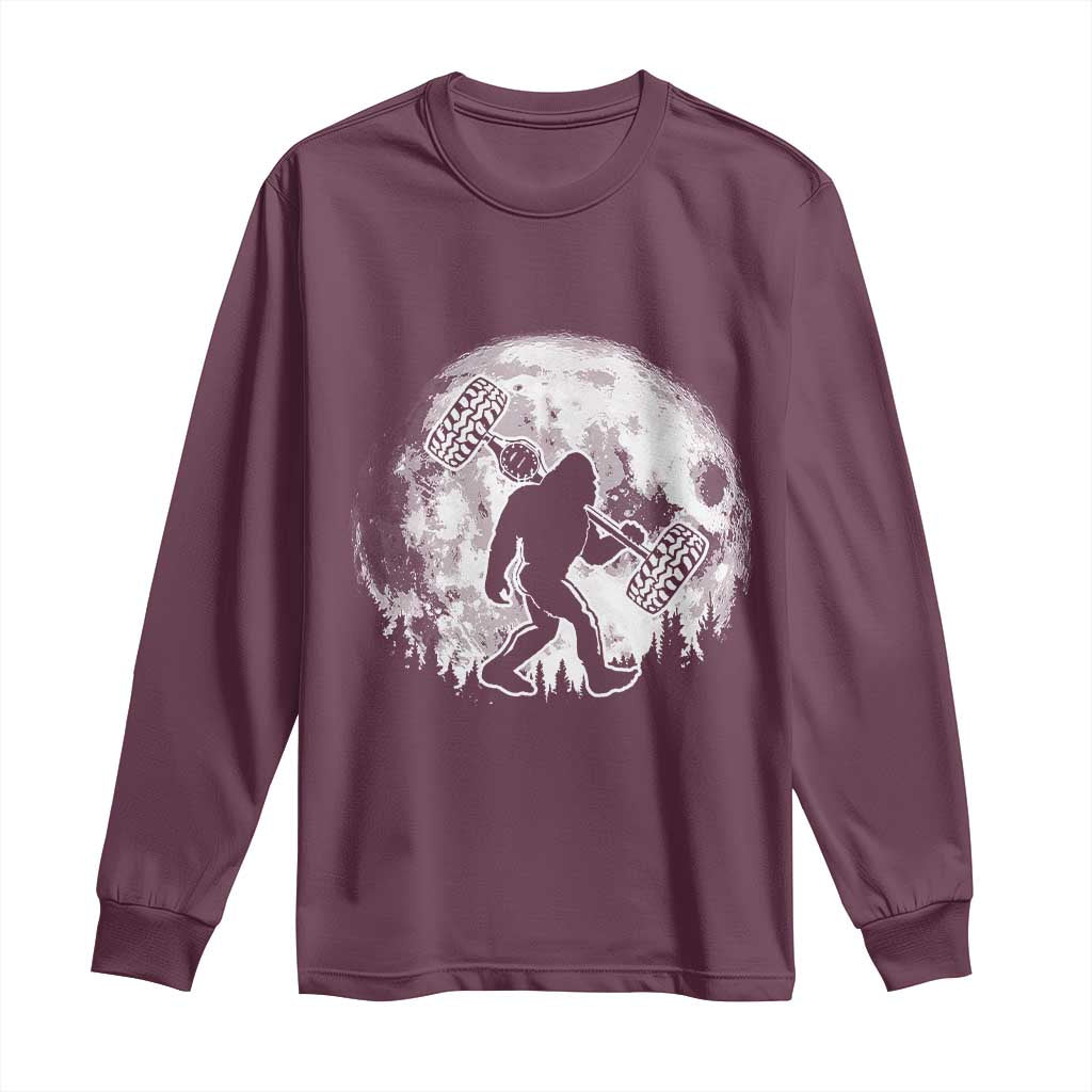 Funny Bigfoot Offroad Car Night Stroll Adventure Long Sleeve Shirt - Wonder Print Shop