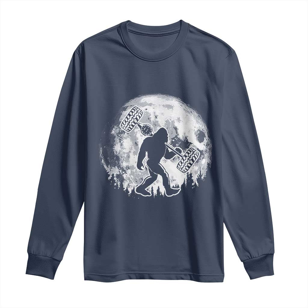 Funny Bigfoot Offroad Car Night Stroll Adventure Long Sleeve Shirt - Wonder Print Shop