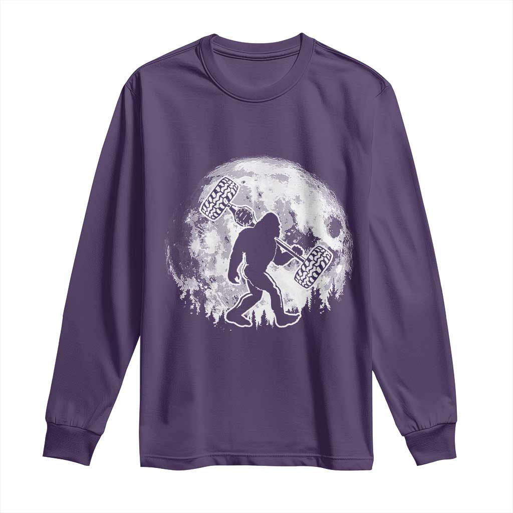 Funny Bigfoot Offroad Car Night Stroll Adventure Long Sleeve Shirt - Wonder Print Shop