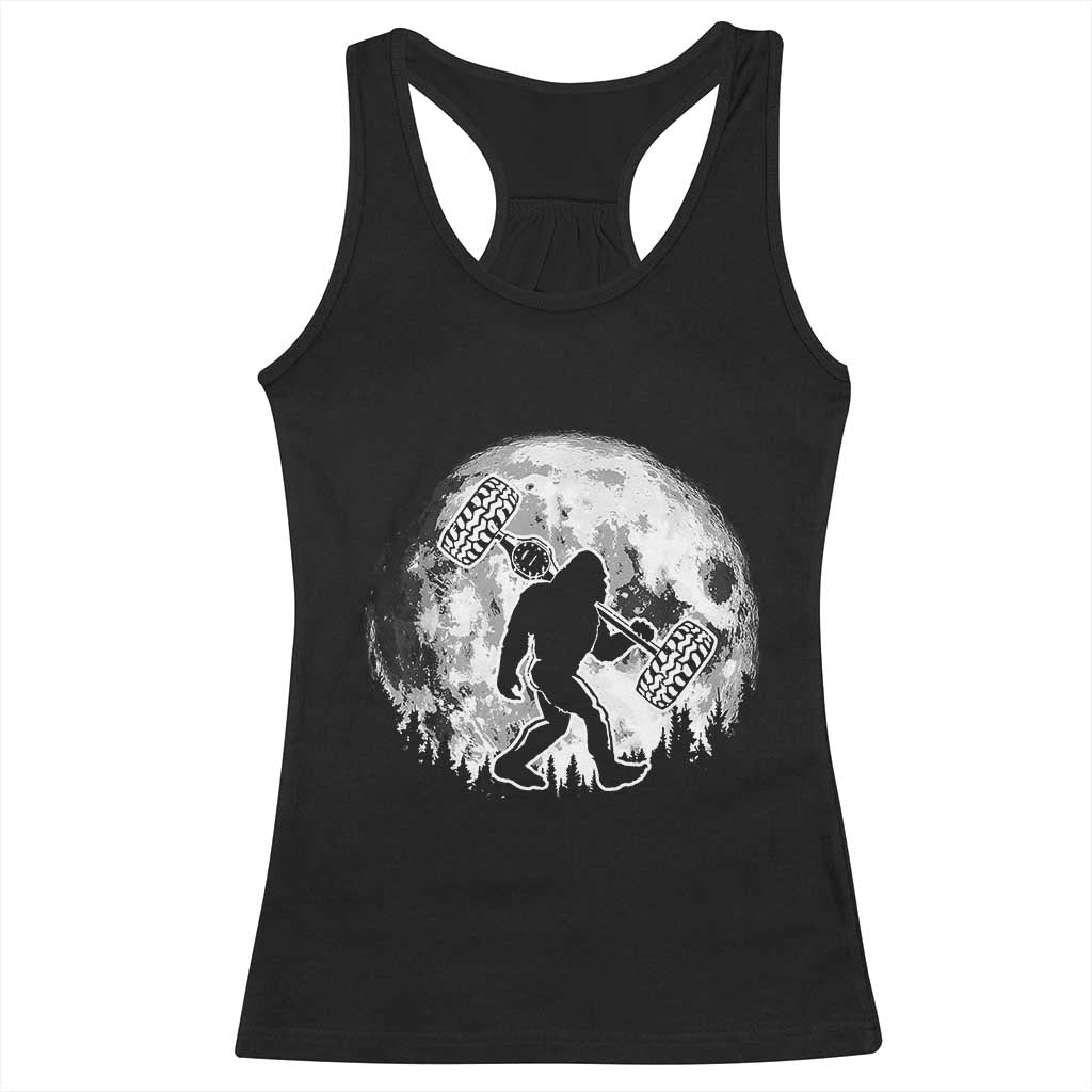 Funny Bigfoot Offroad Car Night Stroll Adventure Racerback Tank Top - Wonder Print Shop