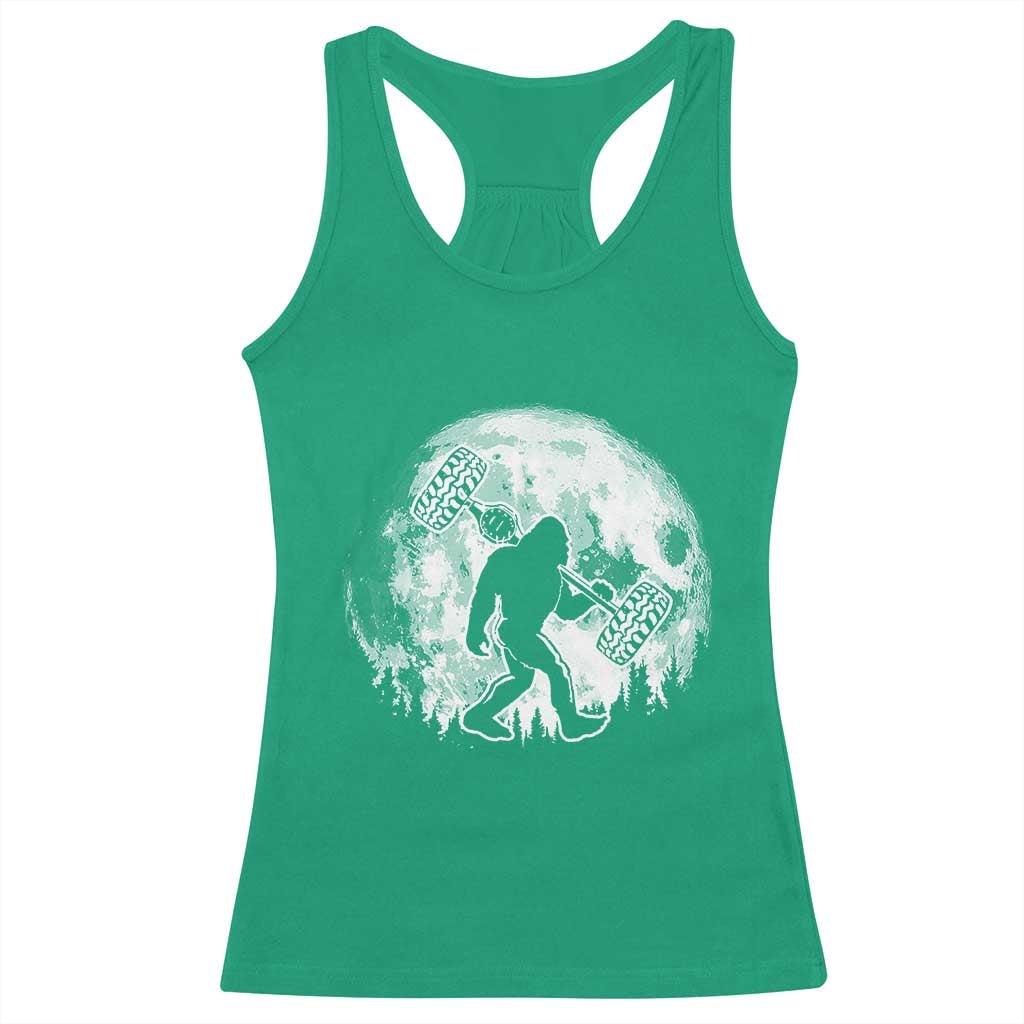 Funny Bigfoot Offroad Car Night Stroll Adventure Racerback Tank Top - Wonder Print Shop