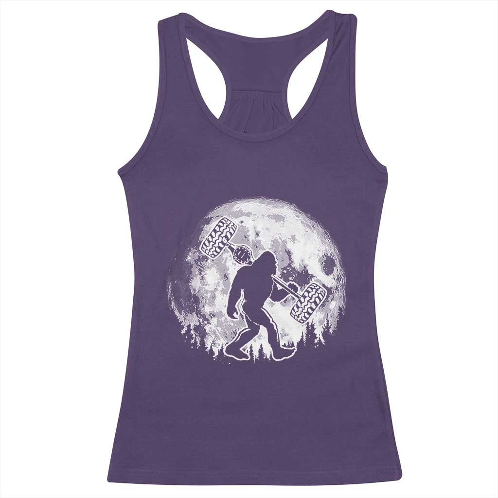 Funny Bigfoot Offroad Car Night Stroll Adventure Racerback Tank Top - Wonder Print Shop